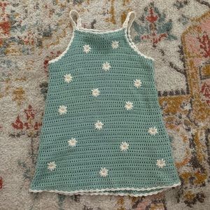 Zara embroidered crochet floral dress